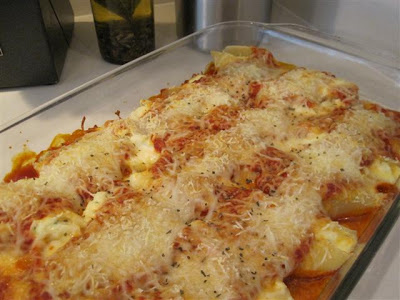 Three Cheese Stuffed Shells are jumbo pasta shells filled with 3 creamy cheeses and marinara sauce. Life-in-the-Lofthouse.com
