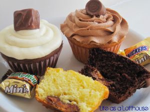 Candy Bar Cupcakes with Quick and Delicious Buttercream Frosting