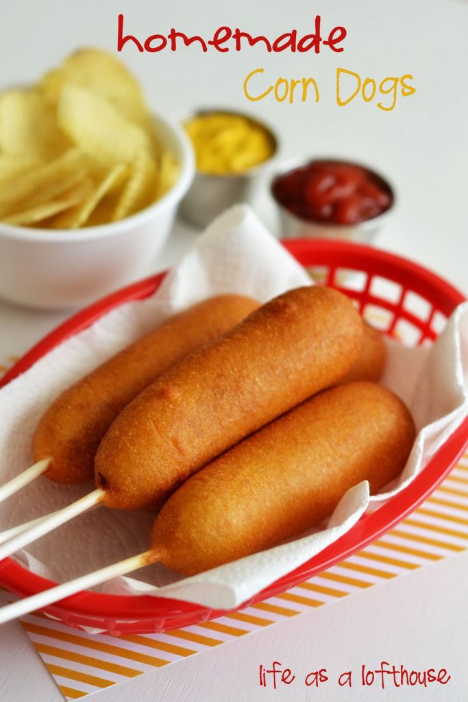 Homemade Corn Dogs are so delicious, easy to make and taste just like the ones from the fair! Life-in-the-Lofthouse.com