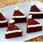 Red Velvet Santa Hat Brownies