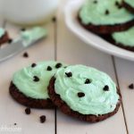 Brownie Cookies with Mint Frosting