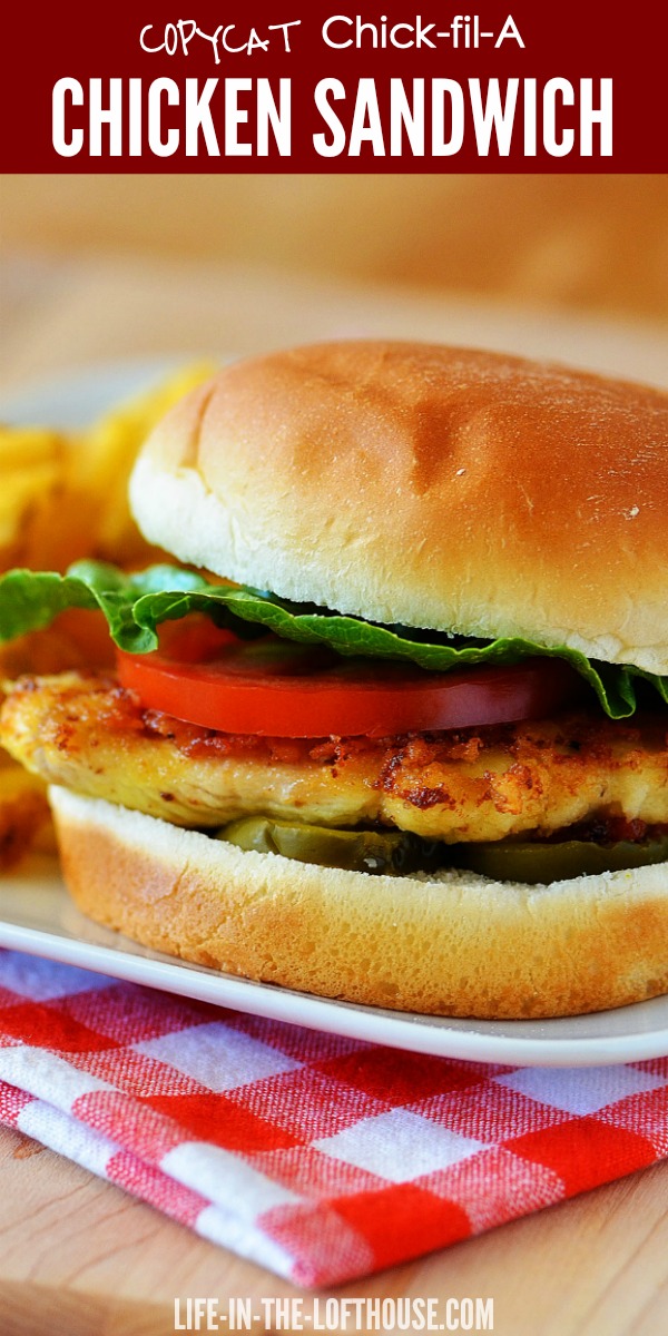 Chick-fil-A chicken sandwich is made with delicious chicken that marinates in pickle juice, tomato, pickles and lettuce. Life-in-the-Lofthouse.com
