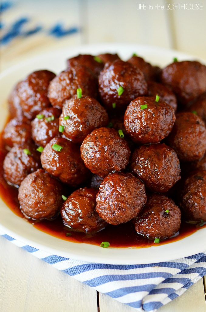 Sweet and sour meatballs are super easy and flavorful meatballs made with only 3 ingredients. Life-in-the-Lofthouse.com