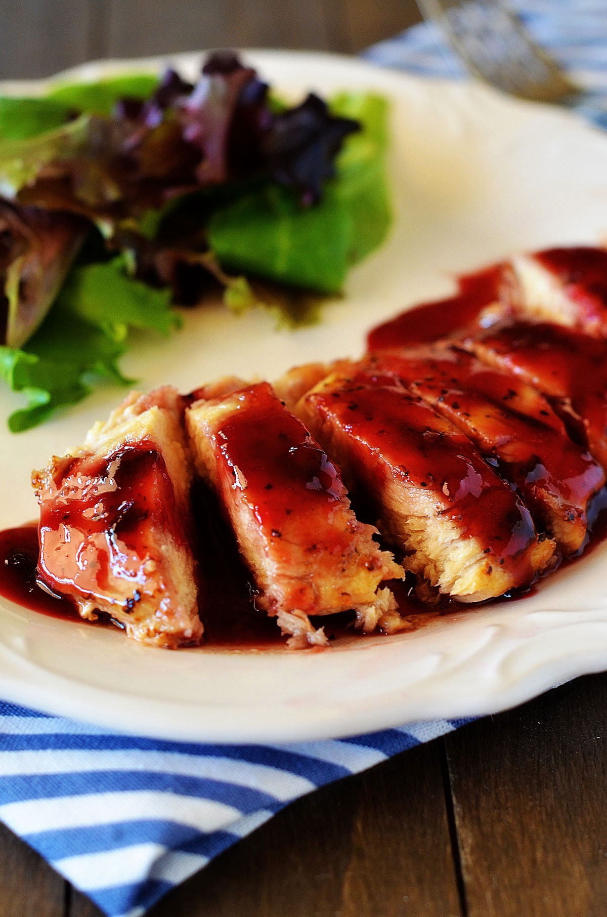 Raspberry Chicken is delicious and has a heavenly and mildly spicy raspberry sauce. Life-in-the-Lofthouse.com