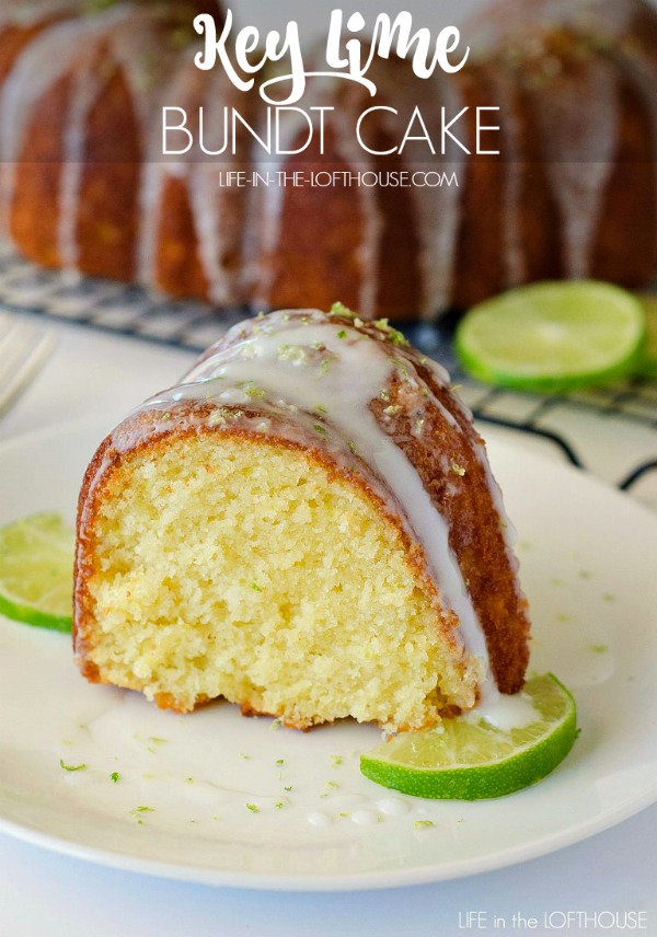 This Key Lime Bundt Cake is a moist cake with perfect lime flavor and a sweet glaze. Life-in-the-Lofthouse.com