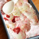 Easy Strawberry Cheesecake Ice Cream (no machine required)