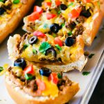 Taco French bread pizza has all the flavors of a taco transformed into a pizza using french bread. Life-in-the-Lofthouse.com