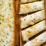 Cheesy garlic bread made with only 4 ingredients. Life-in-the-Lofthouse.com