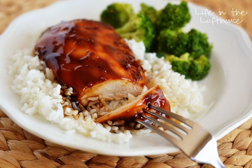 Tender chicken breasts baked in a delicious and flavorful teriyaki glaze. Life-in-the-Lofthouse.com
