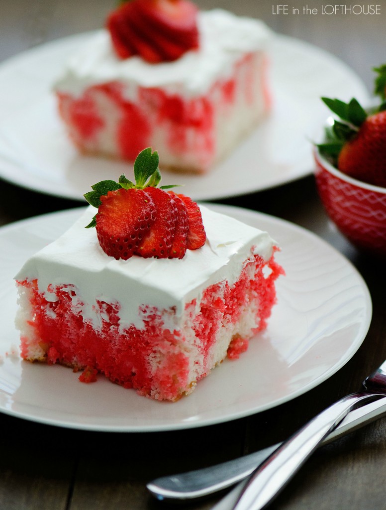 Strawberry Jello Poke Cake - Life In The Lofthouse