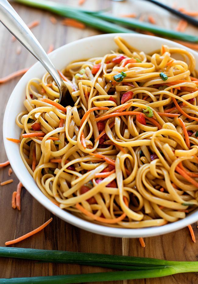 This cold pasta salad is full of Asian flavor. This is such a delicious cold pasta salad