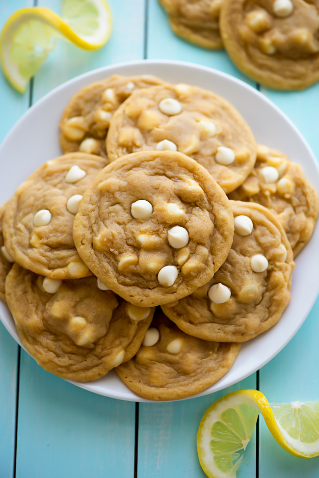 Delicious and super soft lemon cookies with white chocolate chips. Life-in-the-Lofthouse.com