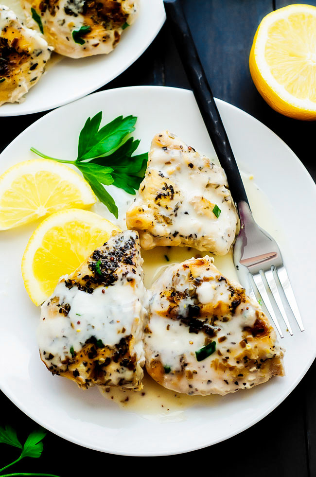 Creamy lemon chicken is delicious chicken full of Italian and lemon flavor made in the Crock Pot. Life-in-the-Lofthouse.com