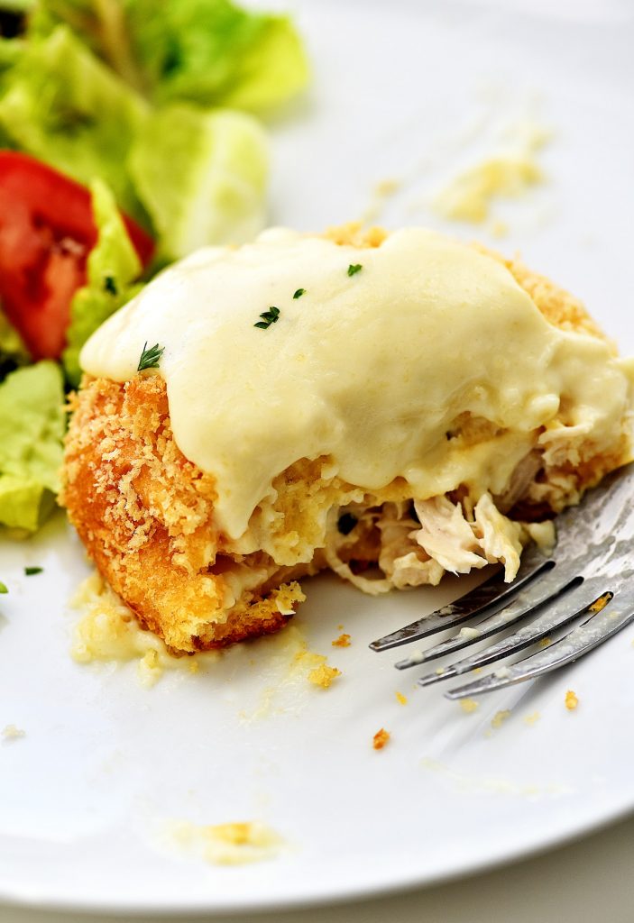 Chicken Pillows with Creamy Parmesan Sauce