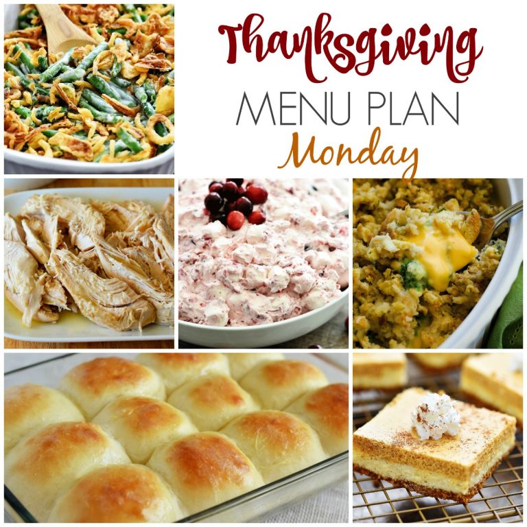 Thanksgiving Menu Plan Monday