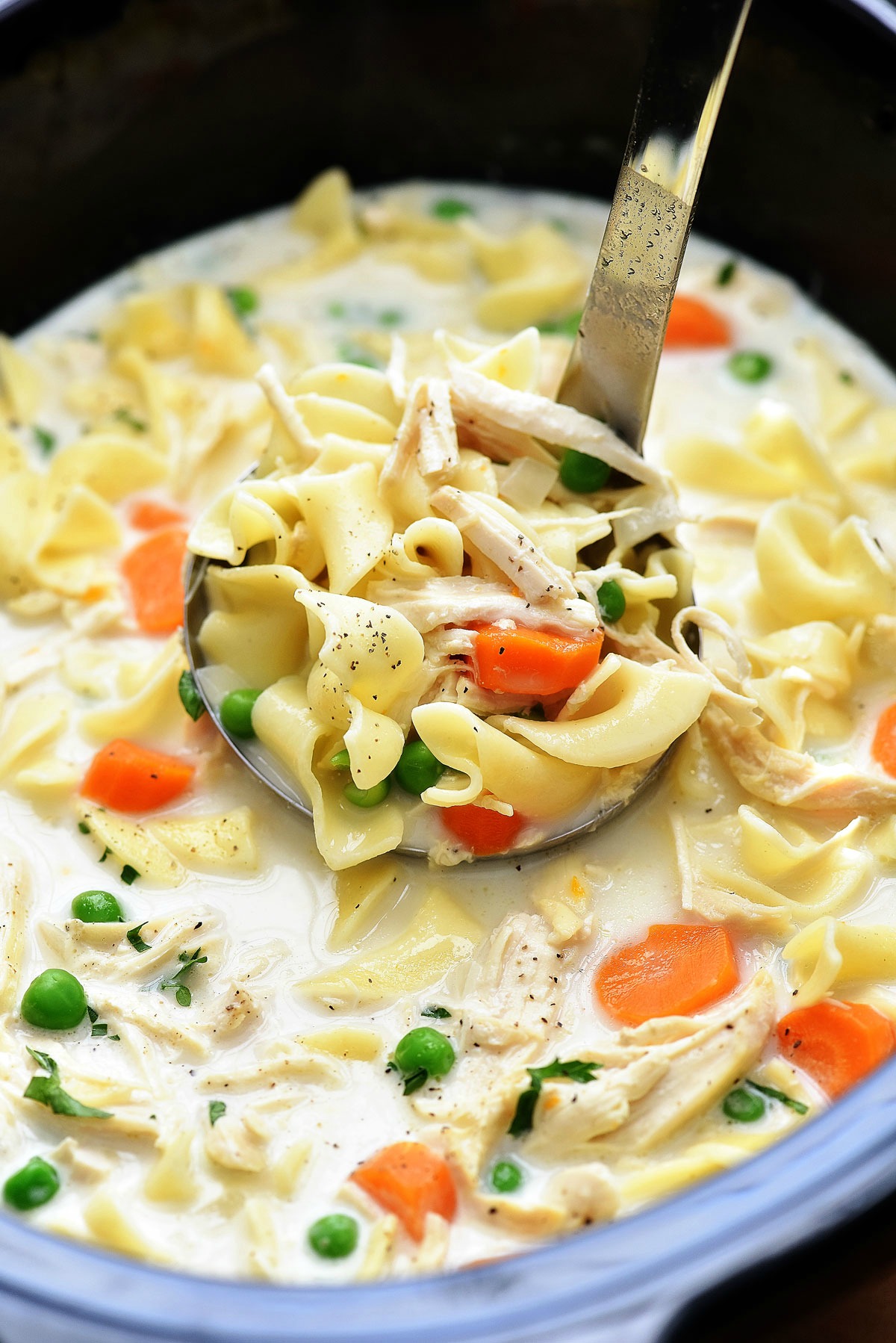 Slow Cooker Creamy Chicken Noodle Soup - Life In The Lofthouse