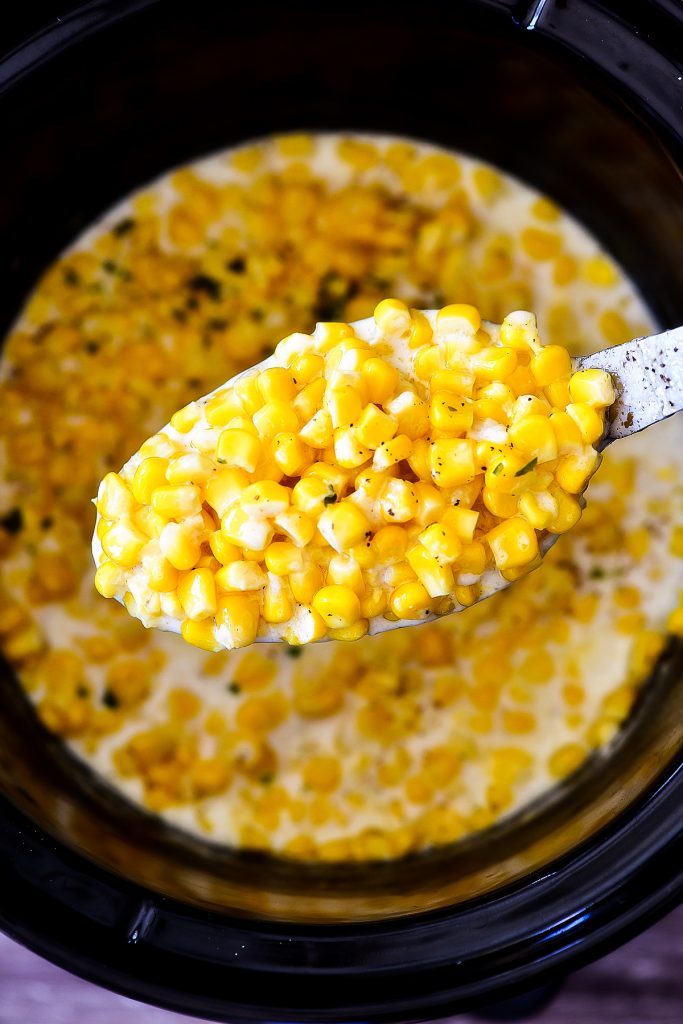 Creamed Corn cooked in the Slow Cooker. Life-in-the-Lofthouse.com