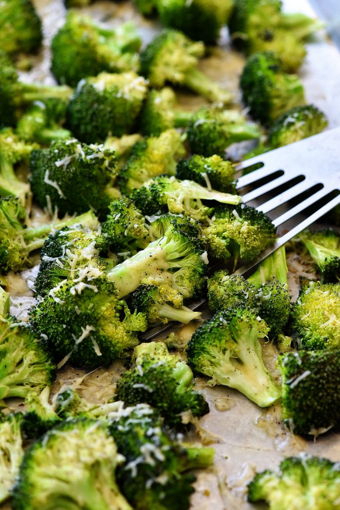 This roasted broccoli is full of garlic and fresh Parmesan cheese flavor. Life-in-the-Lofthouse.com