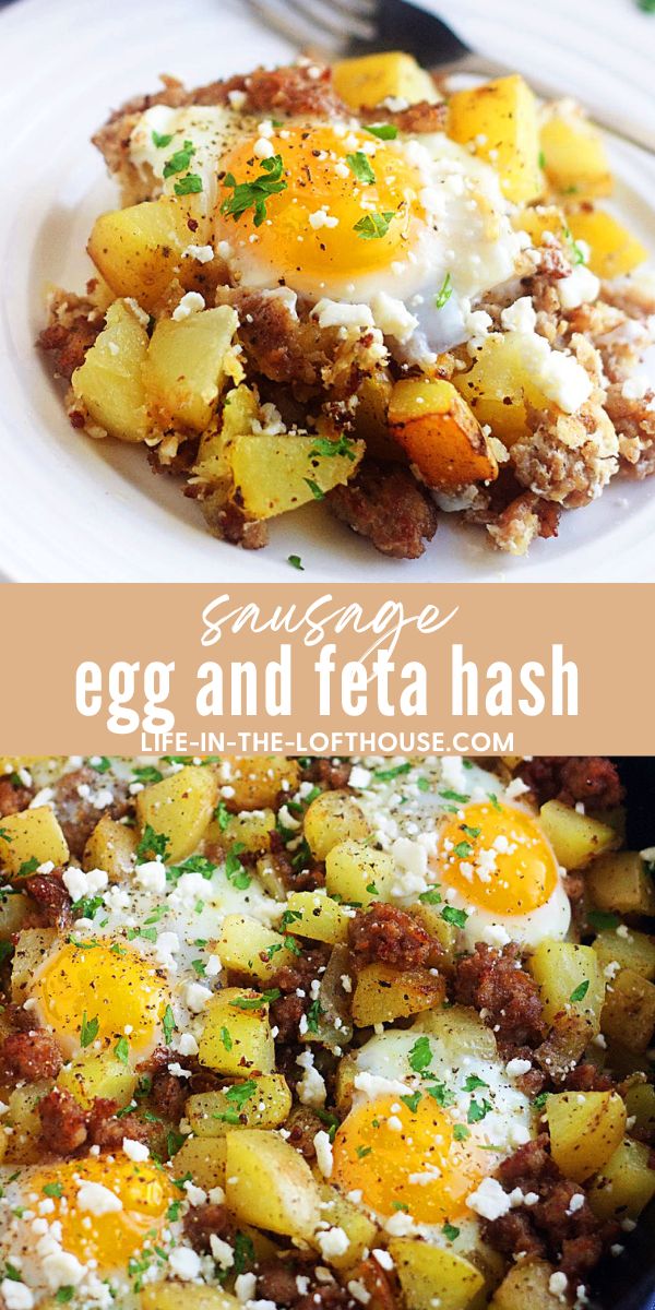 Sausage, Egg, and Feta Breakfast Hash