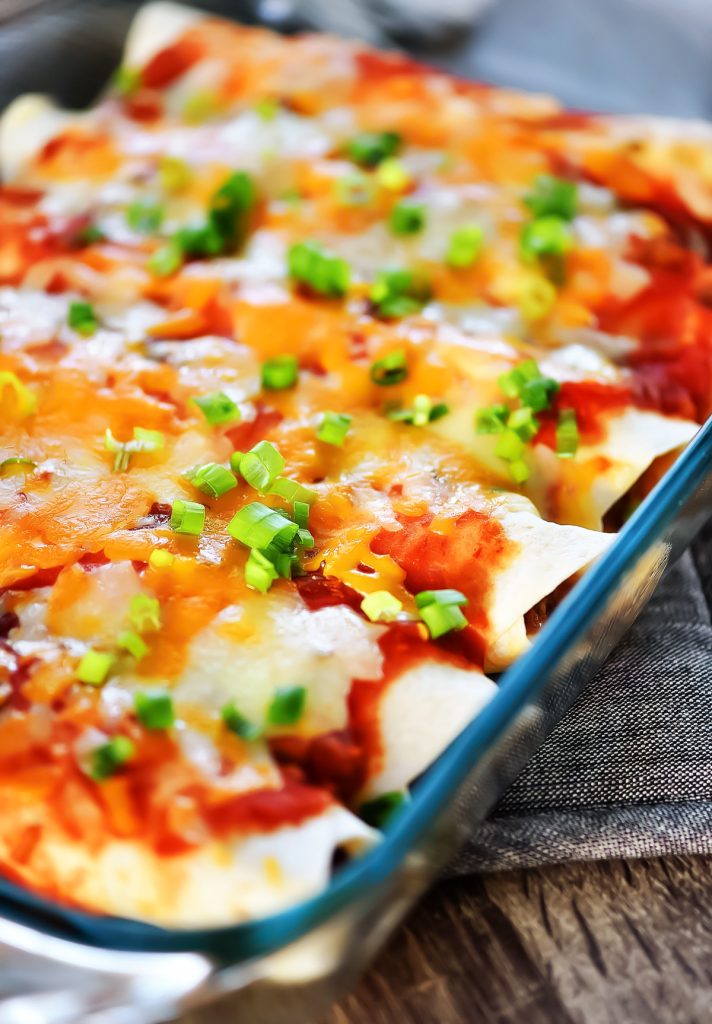 Cream Cheese Beef Enchiladas are delicious, creamy enchiladas filled with beef and cream cheese that are full of Mexican flavor. Life-in-the-Lofthouse.com