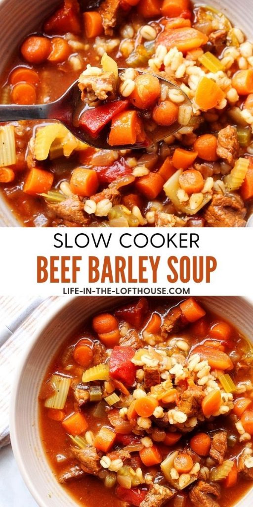 Slow Cooker Beef Barley Soup - Life In The Lofthouse
