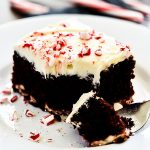 Chocolate Candy Cane Cheesecake Cake