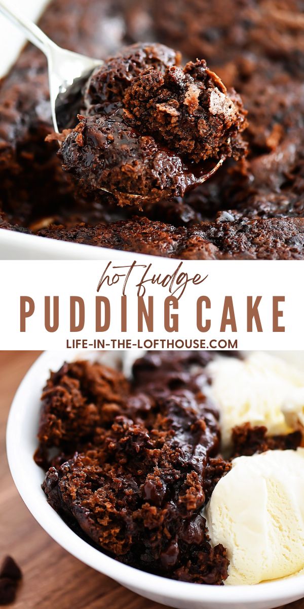 Hot Fudge Pudding Cake is a simple homemade chocolate cake filled with warm fudge. Life-in-the-Lofthouse.com