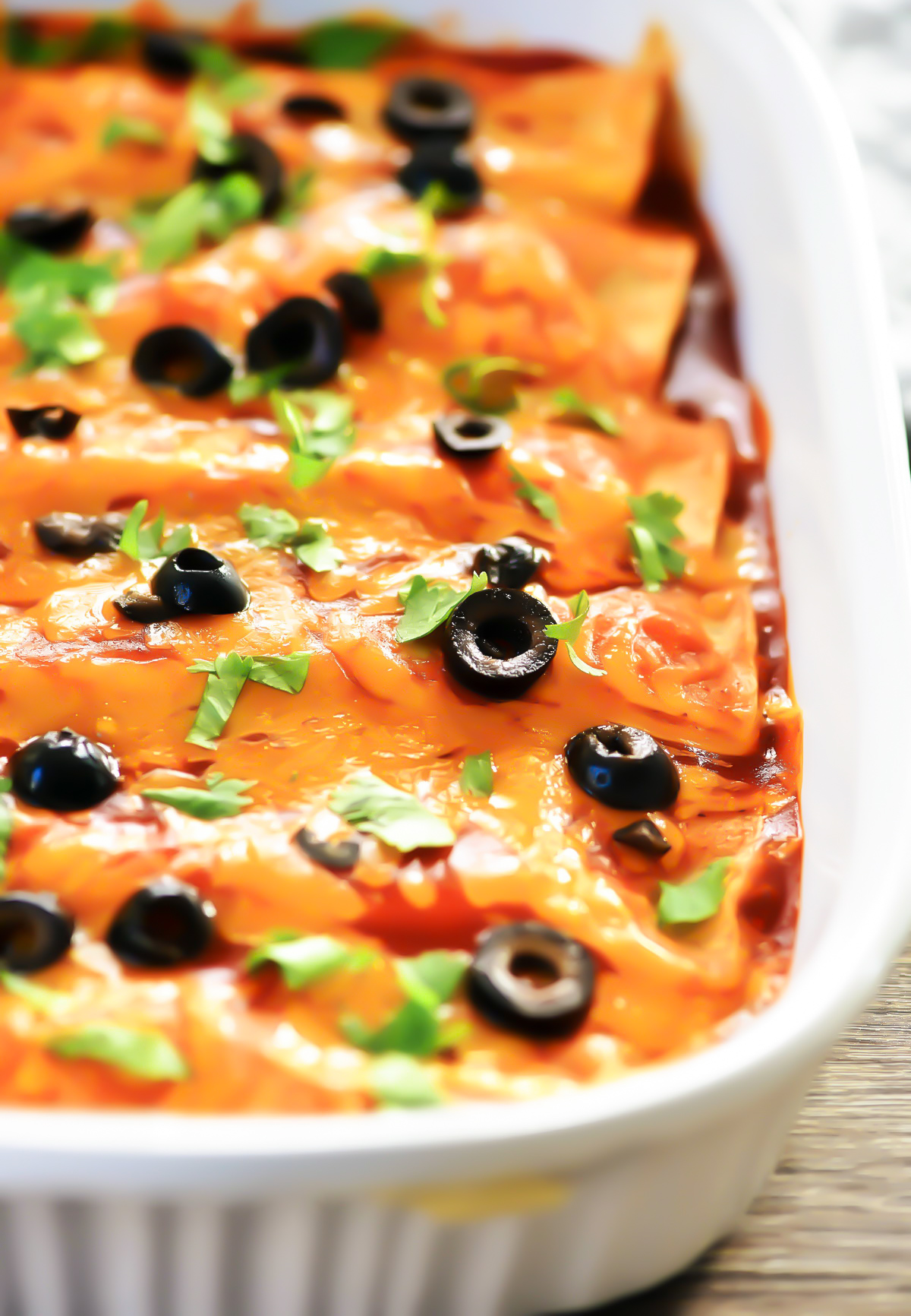Beef Enchiladas that are a bit lighter in calories.