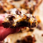 Brownie Caramel Coconut Bars are rich and decadent brownies loaded with chocolate chips, melted caramel and toasted coconut. Life-in-the-Lofthouse.com