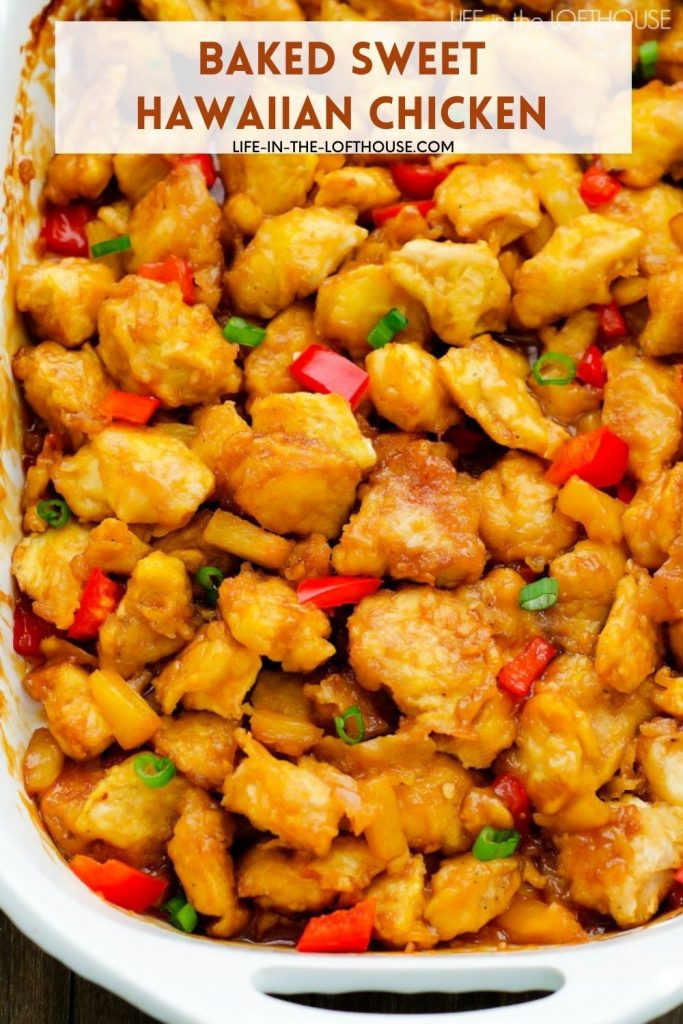 Golden chicken coated in a sweet and tangy sauce, with pineapples and bell peppers. This chicken is just so incredible!
