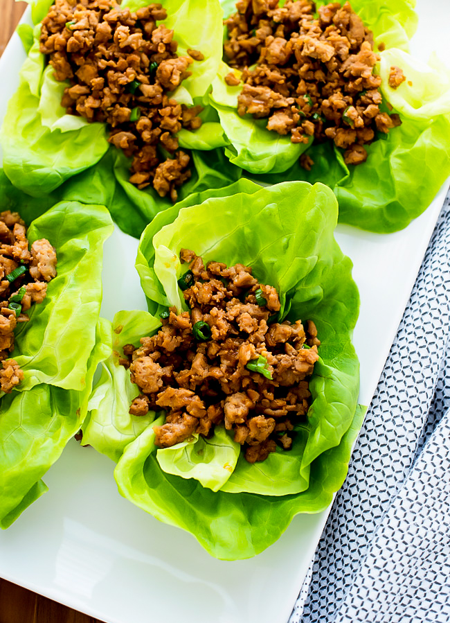 PF Chang's Chicken Lettuce Wraps are lettuce wraps full of chicken with savory Asian flavor. Life-in-the-Lofthouse.com