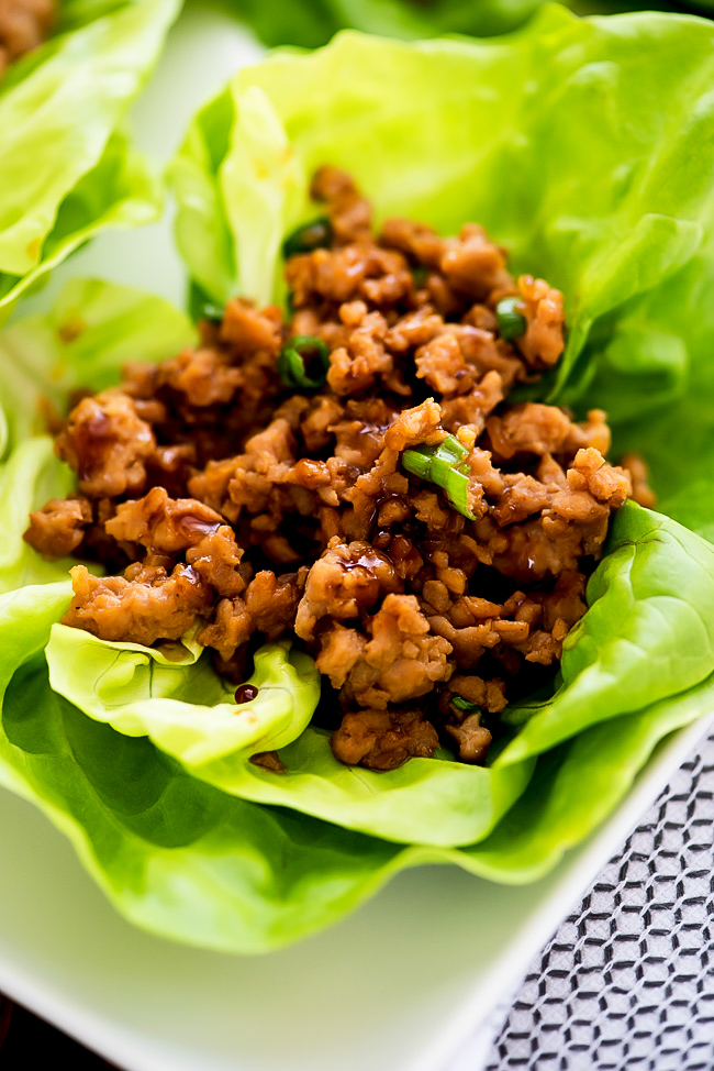PF Chang's Chicken Lettuce Wraps are lettuce wraps full of chicken with savory Asian flavor. Life-in-the-Lofthouse.com