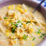 Slow Cooker Salsa Verde Chicken Soup is a delicious soup filled with chicken and salsa verde with hints of coconut and lime. Life-in-the-Lofthouse.com