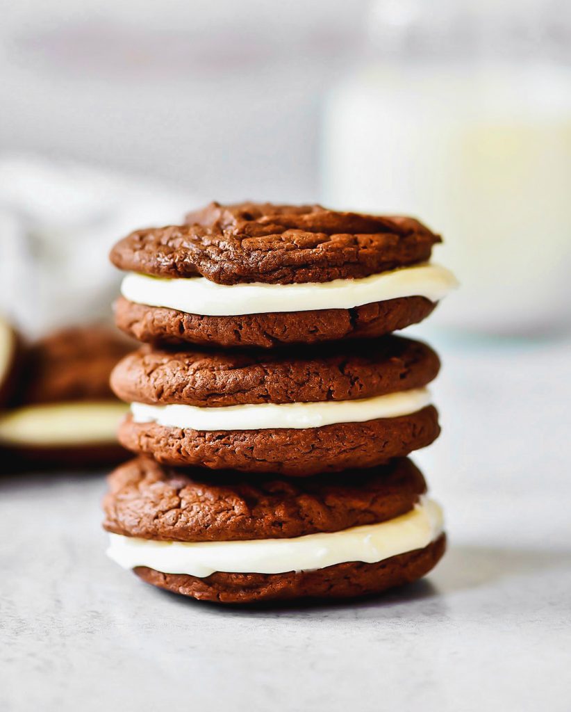 Homemade Oreo Cookies are delicious, chocolatey cookies with a heavenly cream cheese filling. Life-in-the-Lofthouse.com