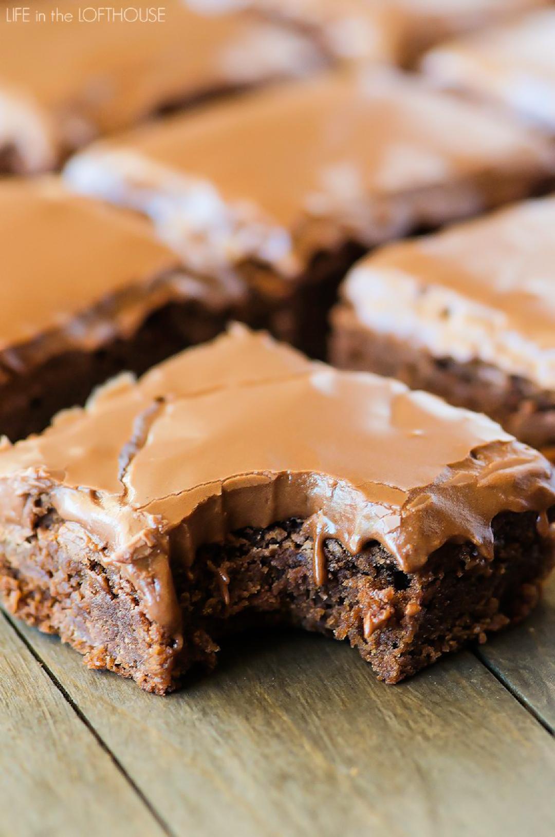 Lunch Lady Brownies are moist, full of chocolate flavor and absolutely delicious. Life-in-the-Lofthouse.com