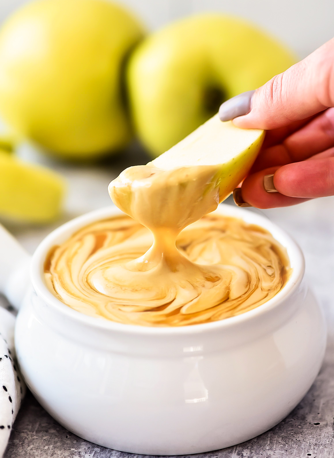 Caramel Apple Dip is a creamy dip that tastes just like a classic caramel apple. Life-in-the-Lofthouse.com