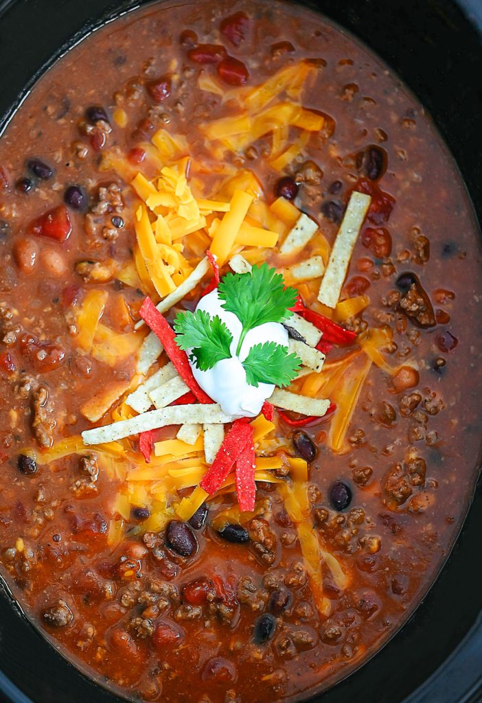 Slow cooker taco ranch chili 