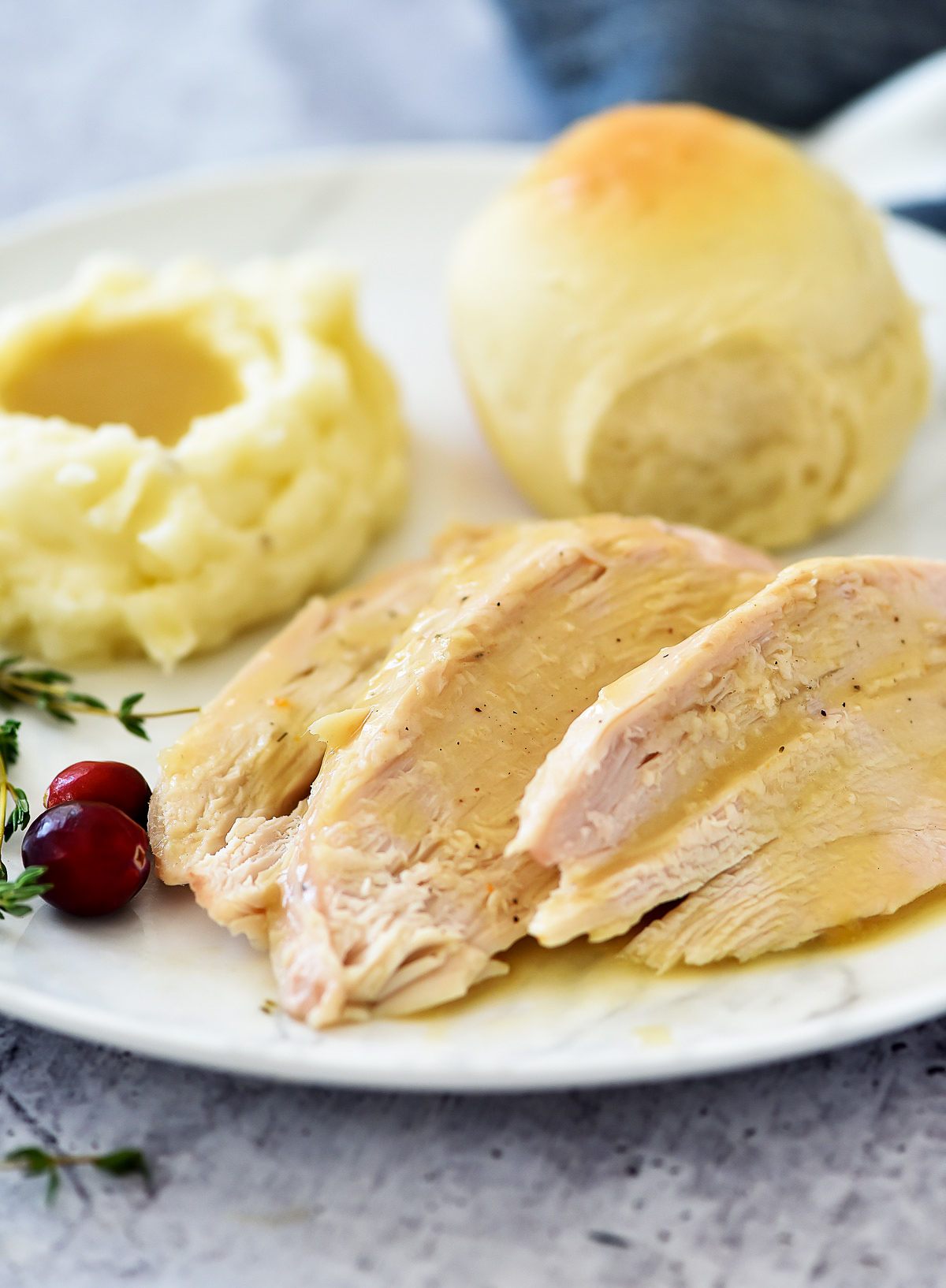 Tender turkey breast and delicious gravy cooked in a Crock Pot. Life-in-the-Lofthouse.com