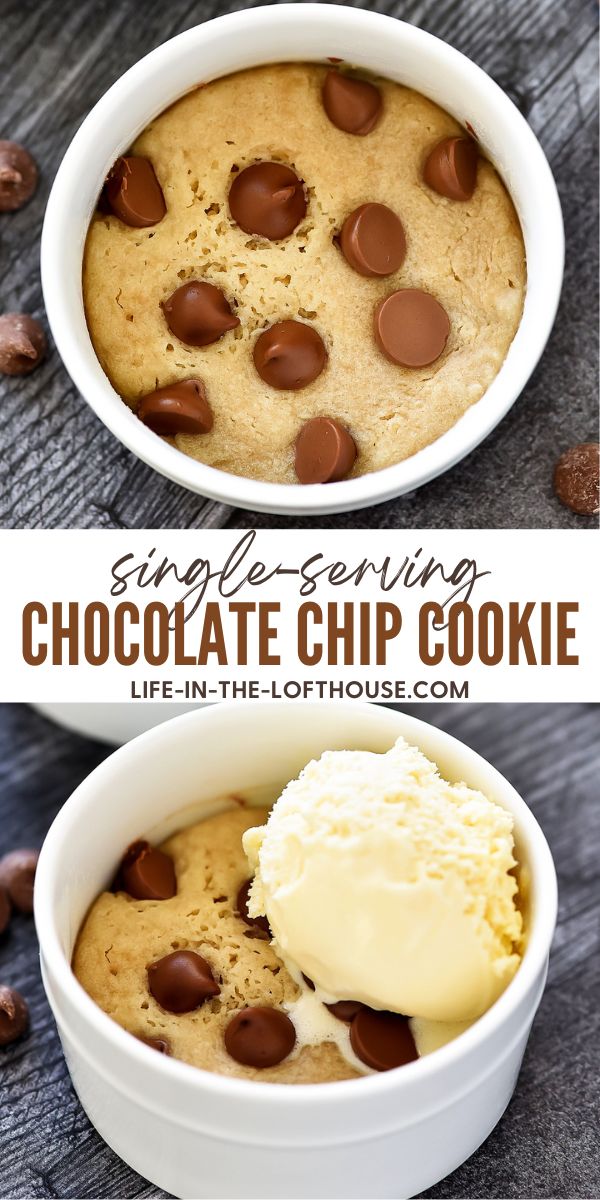 Single-Serving Chocolate Chip Cookie is a warm and delicious chocolate chip cookie for one. Life-in-the-Lofthouse.com
