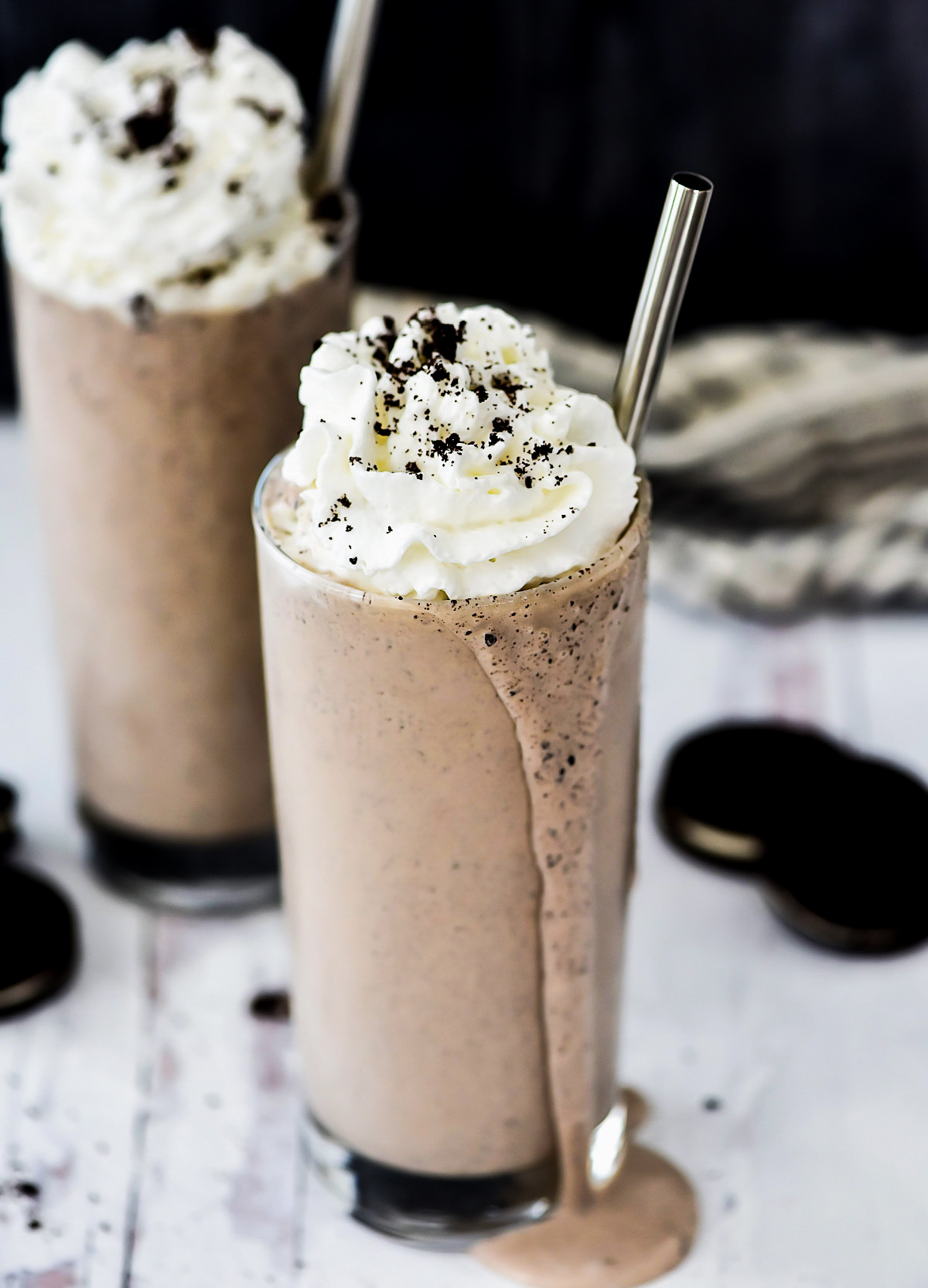 Oreo Chocolate Milkshakes that have fewer calories and fat.