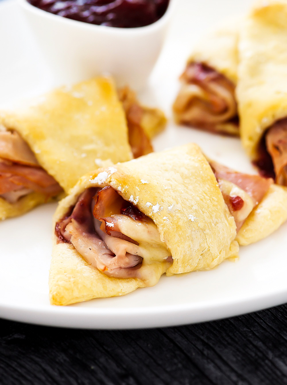 Ham, turkey and muenster cheese wrapped in flaky crescent dough. Life-in-the-Lofthouse.com
