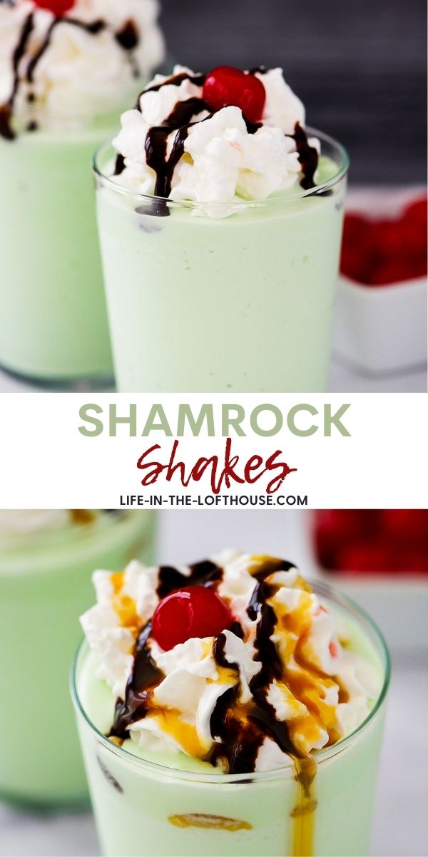 Shamrock Shake is a creamy mint ice cream shake. Life-in-the-Lofthouse.com