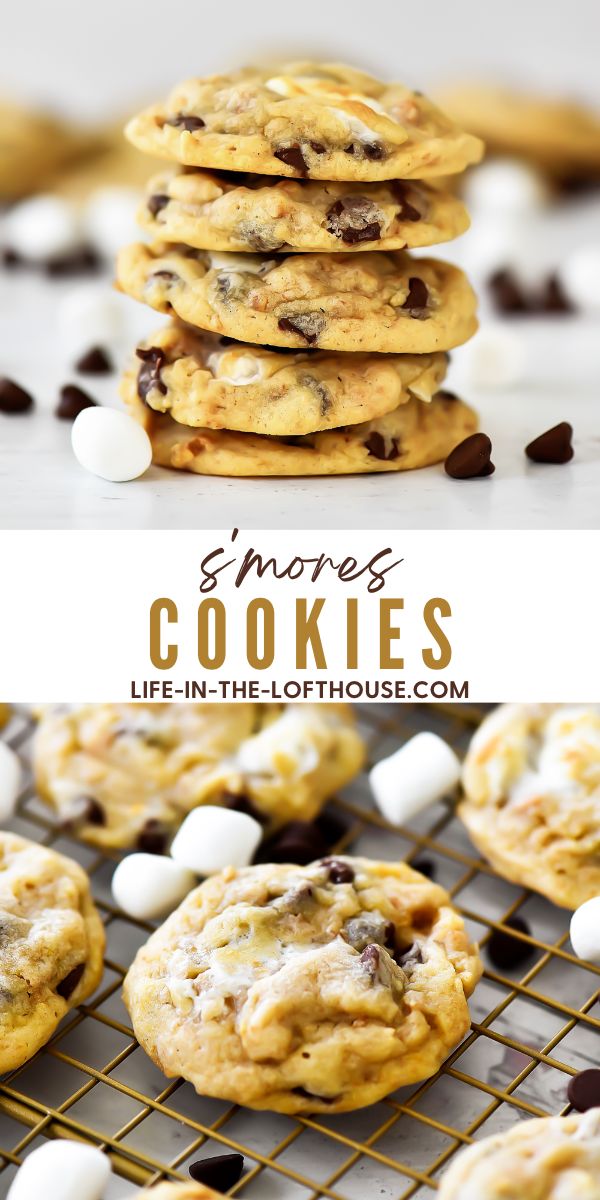 Chocolate Chip Cookies filled with marshmallow and graham cracker crumbs. Life-in-the-Lofthouse.com