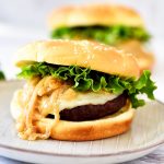 French Onion Burgers are loaded with provolone cheese and caramelized onions. Life-in-the-Lofthouse.com