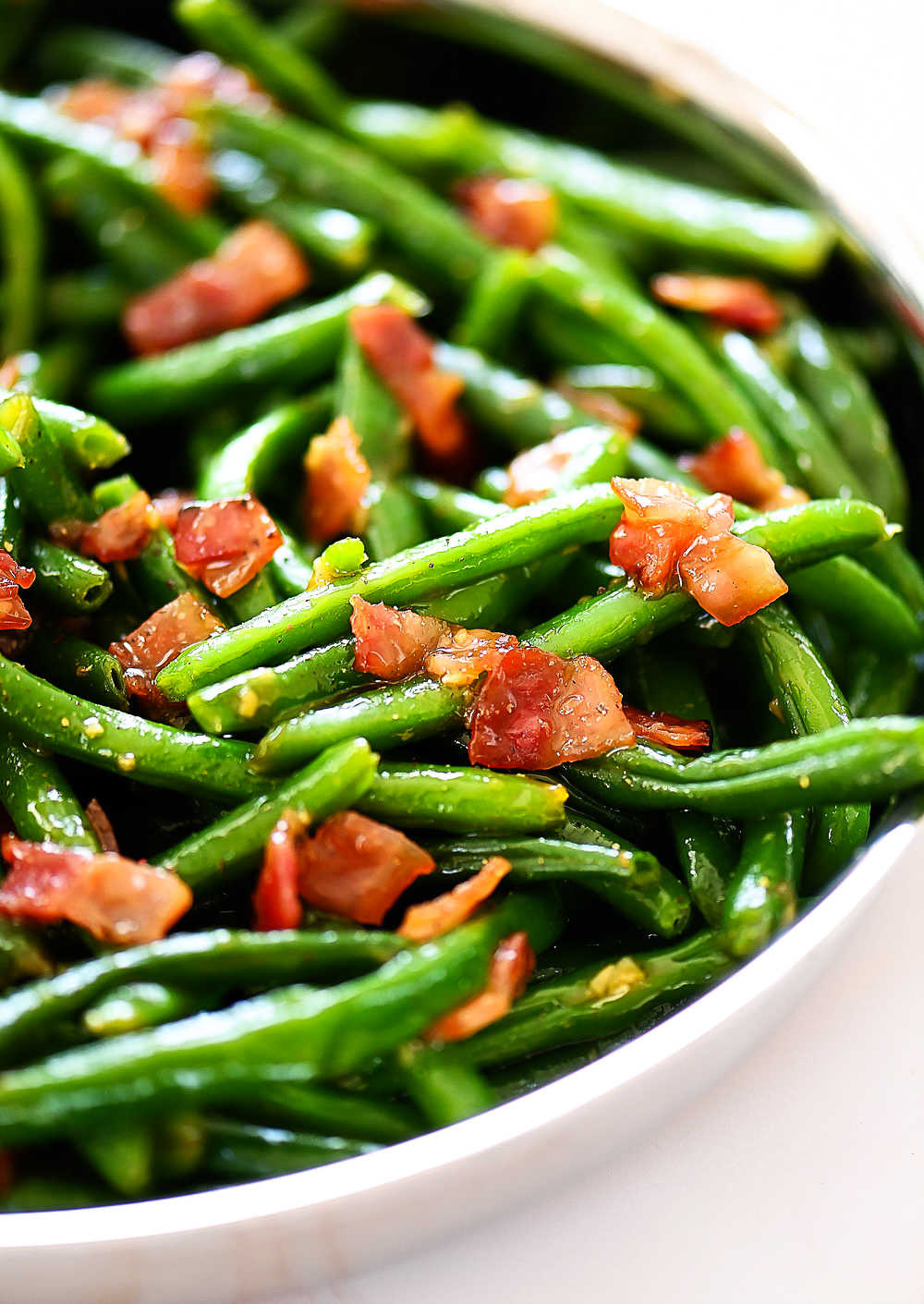 Green beans with bacon and brown sugar.