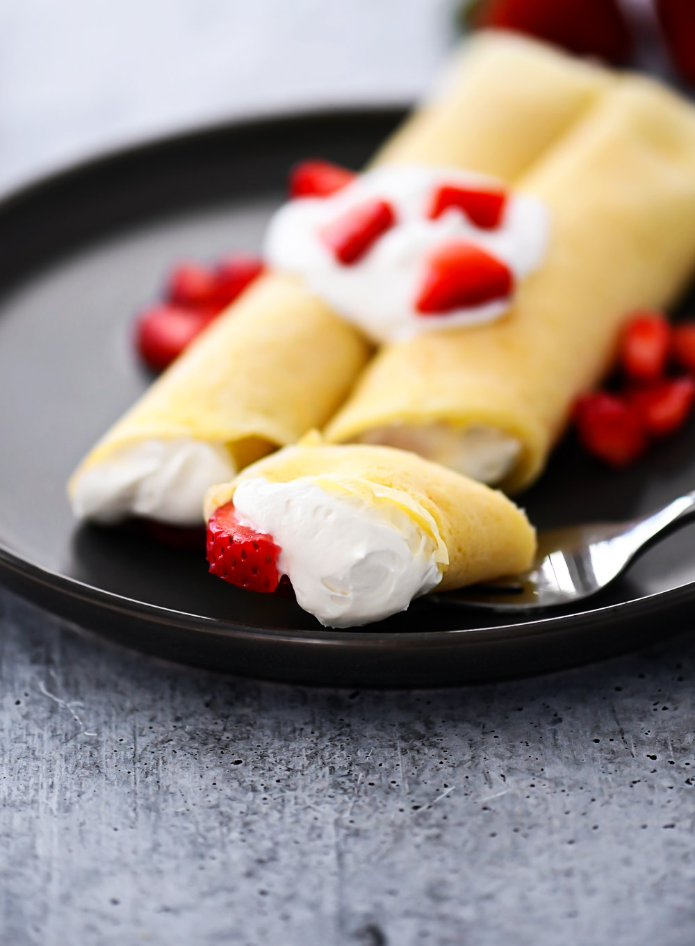 Strawberries and Cream Crepes