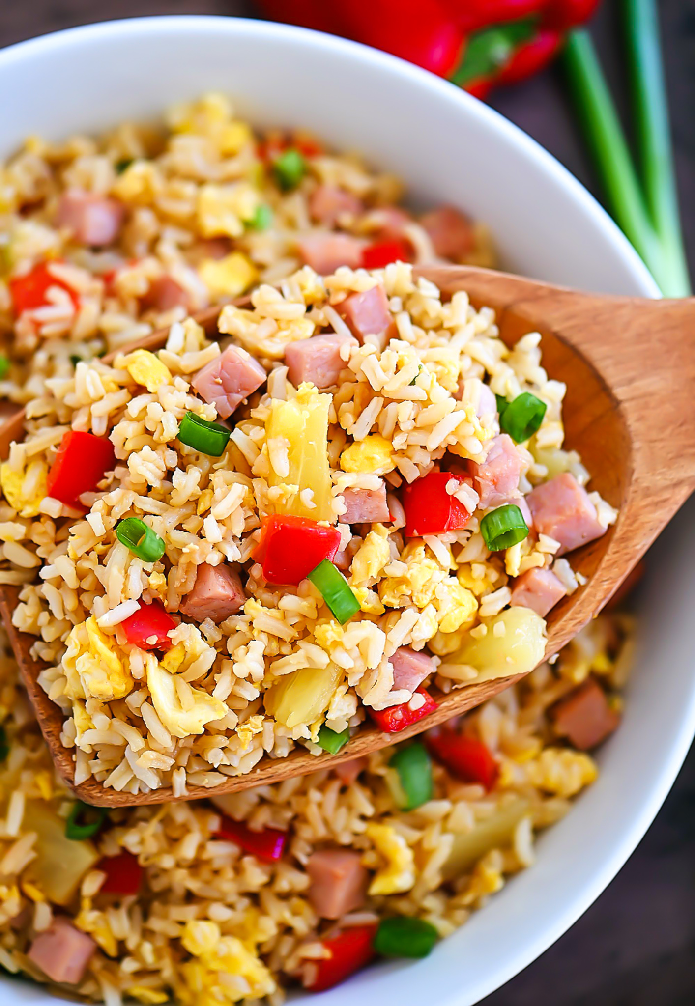 Fried Rice with ham and pineapple