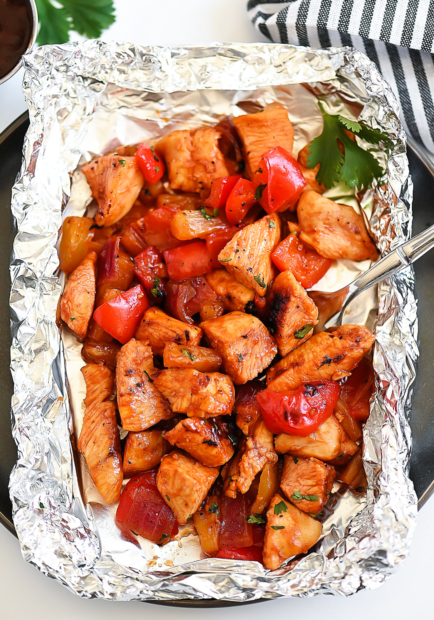Barbecue Chicken Foil Dinners