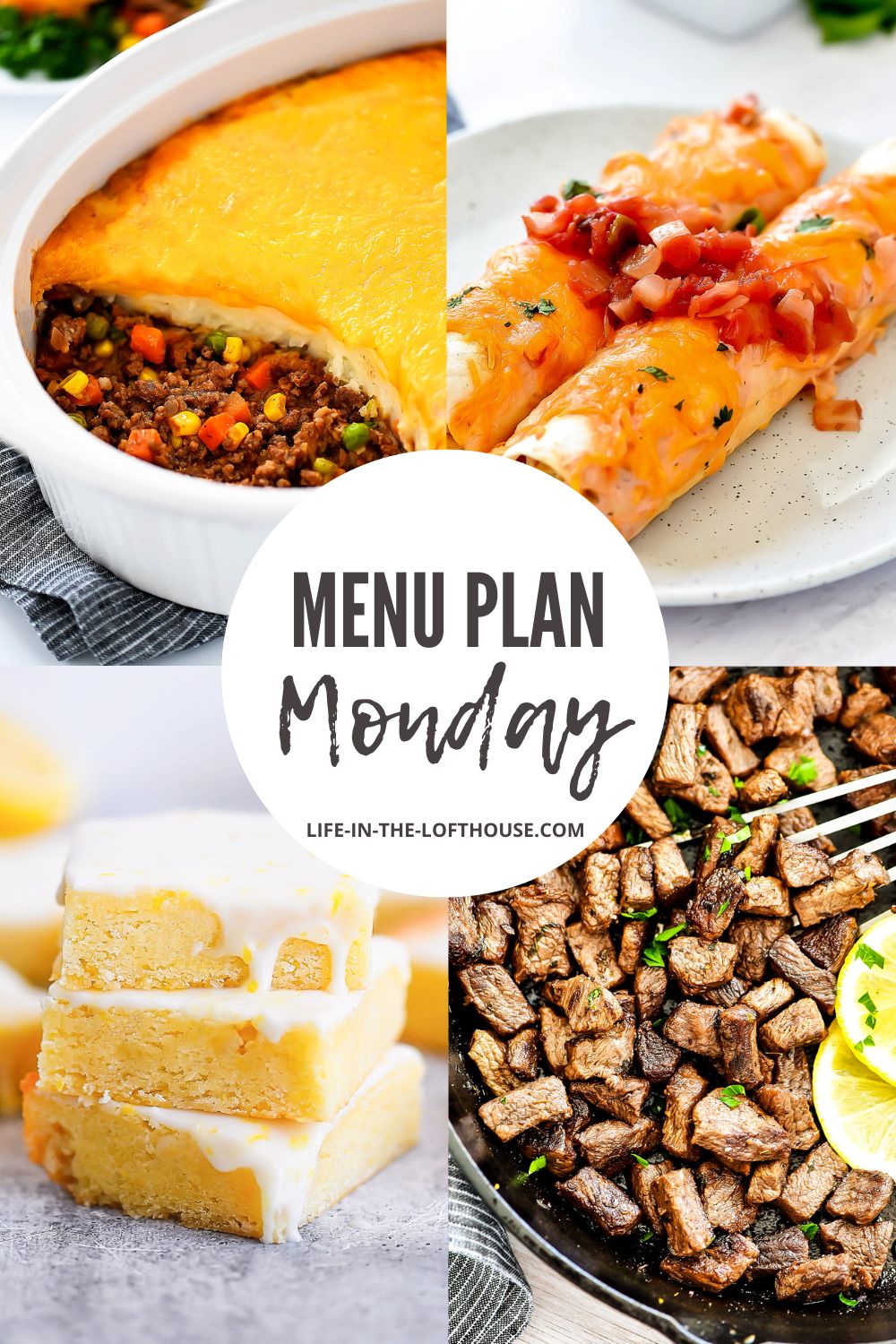 Menu Plan Monday is a list of recipe ideas for the week.