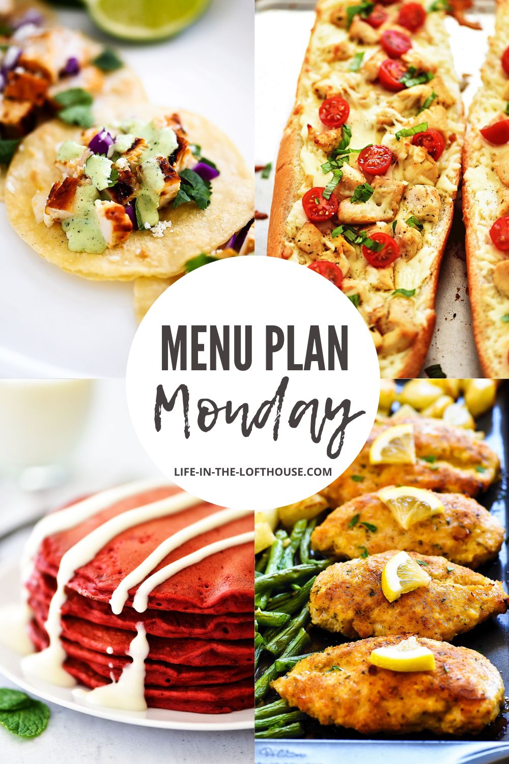 Menu Plan Monday is a list of 6 dinners and 1 dessert idea.